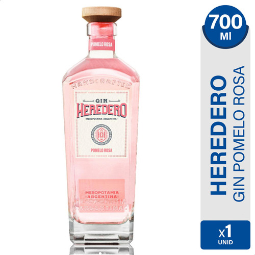 Gin Heredero Pomelo Rosa Handcrafted Argentina - 01mercado