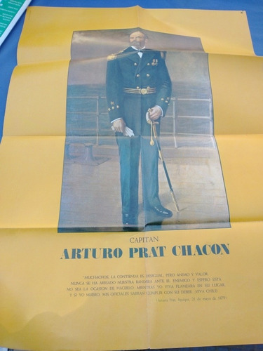 Arturo Prat Lamina Poster Años 70 Para Enmarcar