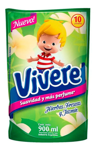 Vivere Suavizante Ropa Hierbas Frescas Y Jazmin 900ml