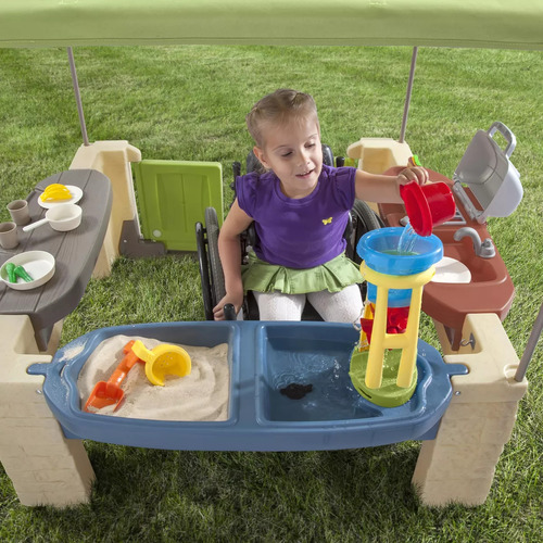 Casa De Juegos Para Niños Step2 Para Exteriores Y Accesorios Color Verde Musgo
