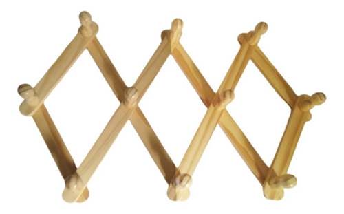 Perchero Plegable De Madera Doble Función