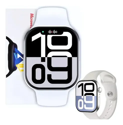 Smartwatch S10 Watch X Serie 10 Microwear 2025 Amoled Caixa Prate...