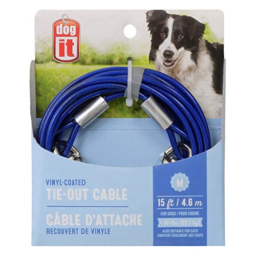 Avenida Tether Perro Tie-cable De Salida, Media, 15 Pies, Az