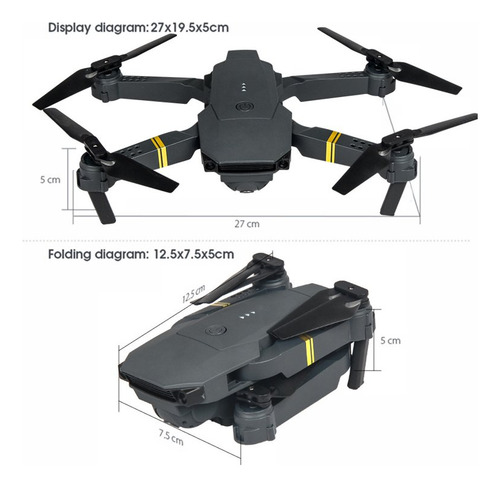 Mini Dron E88 Pro Con Control Remoto Con Cámara Dual 4k Colo