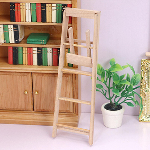 2 Casa De Muñecas Escalera En Miniatura De Madera Mini