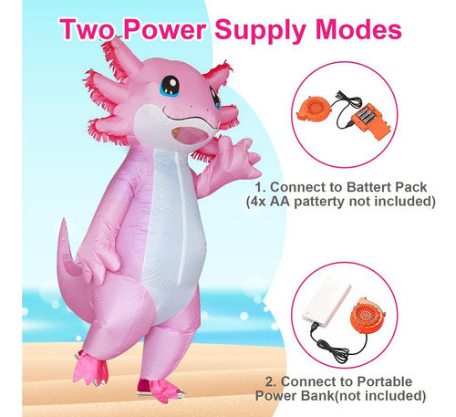 Axolotl Costume Adult Blow Up Axolotl Suit With A Blower Cos