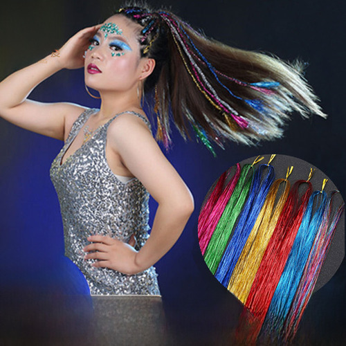 Polvo De Proteína Cabello Metálico Brillante 93cm