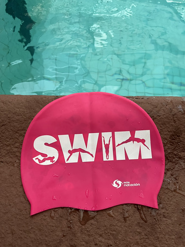 Gorra De Natación Swim Rosa Masnatacion Rosa Chicle Lisa Unitalla