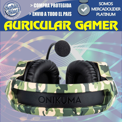 Auricular Gamer Pc Ps4 Xbox Gaming Con Microfono Led