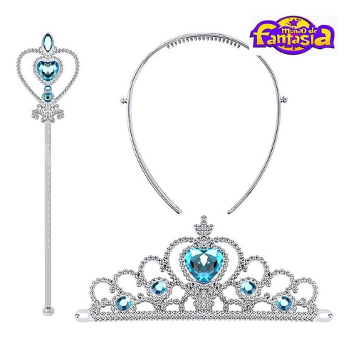 Imagem 4 de 10 de Kit Anna 2 Frozen Acessórios Coroa, Trança, Varinha, Luvas