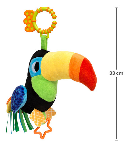 Tucano De Atividades Zaza Com Mordedor E Chocalho Buba 18046