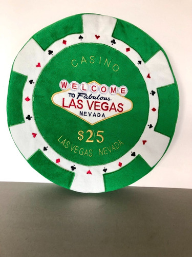 Cojín Decorativo Ficha Casino Las Vegas