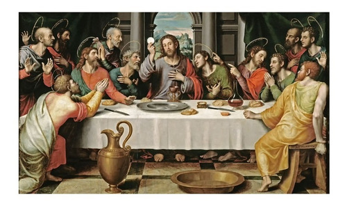 Giclée Última Cena Fino Lienzo Importado 80x50cm