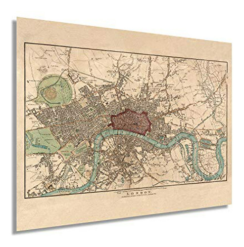 Historix Vintage 1815 Londres Inglaterra Mapa Cartel - 18 X 