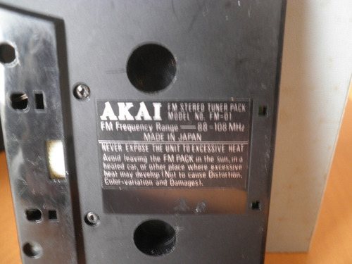 Fita K7 Cassete Rádio Fm Akai Model Fm-01 Made Japan