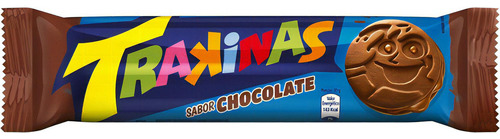 Kit C/17 Biscoito Recheado Chocolate Trakinas 126g