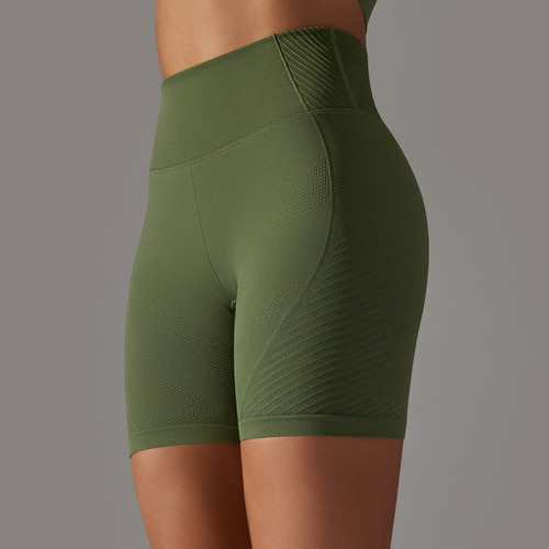 Pantalones Cortos De Cintura Alta Sin Costuras A La Moda Par