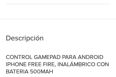 Imagen 2 de 2 de Control Gamepad Inalámbrico Celular Teléfono Tienda Chacao