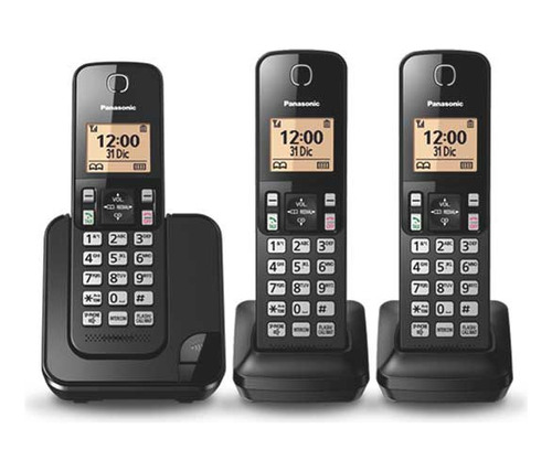 Telefono Inalambrico Base+2auxiliares Panasonic Kx-tgc353lab