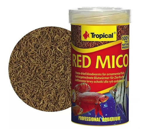 Alimento Peces Larvas De Mosquito Tropical Red Mico 100 Ml