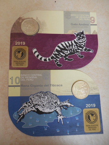 Peru 2019 Blister Coin 1 Sol Fauna Silvestre Amenazada Gato Andino