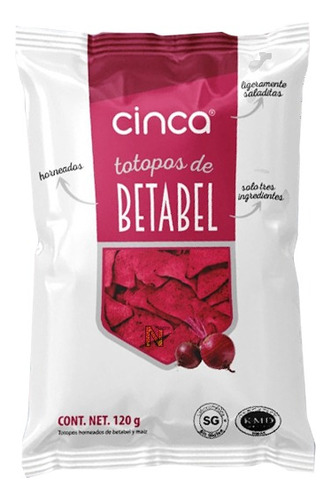 Totopos De Betabel (120 Gr) Cinca