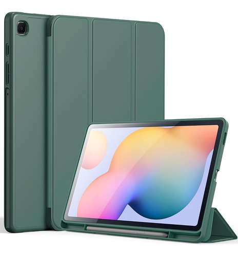 Case Para Galaxy Tab S6 Lite P610 P615 Con Portalápiz Verde