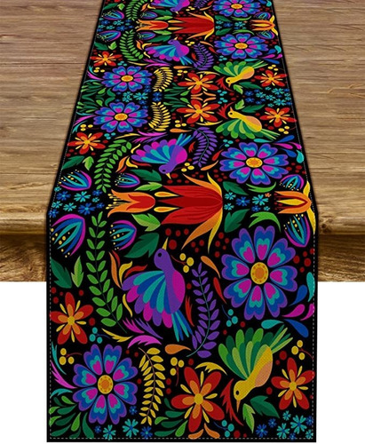 Pudodo Cinco De Mayo Table Runner Fiesta Mexicana Fiesta Te