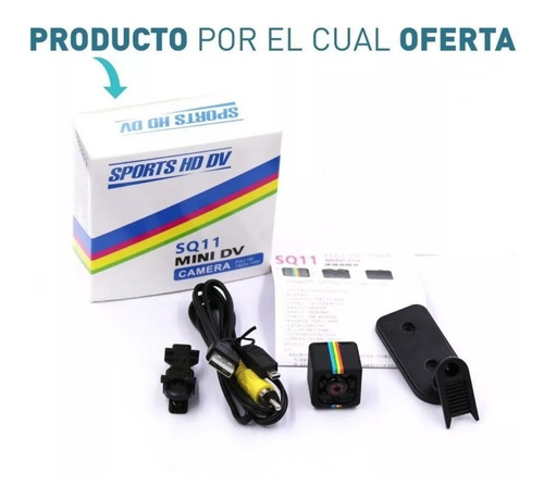 Mini Camara Espia Oculta Full Hd 1080p Vision Nocturna Sq11