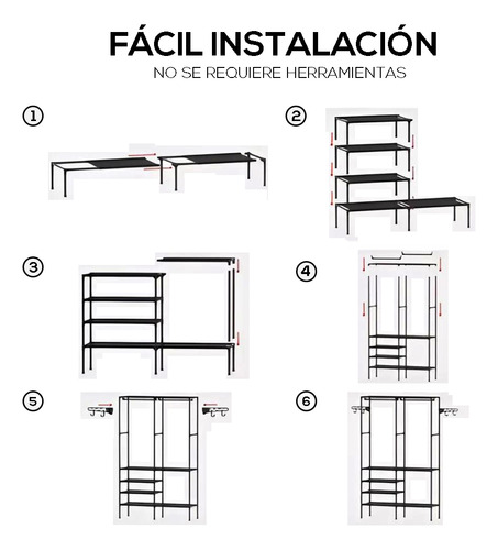 Perchero De Piso Organizador De Ropa Rack Colgador Closet Color Blanco