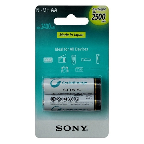 Pilha Recarregável Aa Sony Com 2 Uni - 2500mah