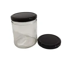 Comprar 12 Frascos Vidrio Con Tapa 9 Oz 250ml Tarro Recuerdo Color Tapa Negra