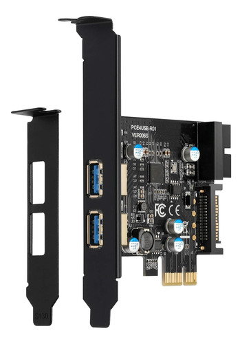 Tarjeta Pci-e A Usb 3.2 Gen 1 De 5 Gbps Los Puertos Usb-a Du