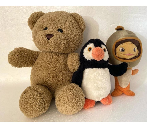  3 Peluches:  Oso Pinguino Y Pez 