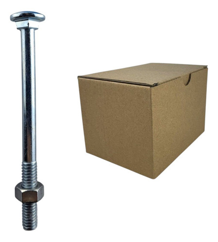 Parafuso Francês Galvanizado Com Porca 5/16x4 Com 100 Peças
