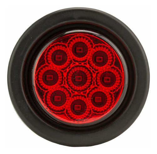 Plafón Lateral 9 Leds Fijo Estrobo Rojo 2 Pulgadas Tunelight