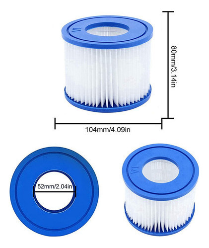 Cartucho De Filtro Tipo Vi De 6 Piezas Para Saluspa Lay-z-sp