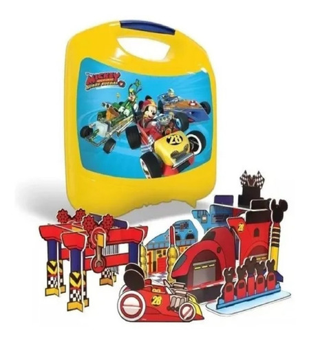 Mickey Sobre Ruedas Taller 3d Play Set Original
