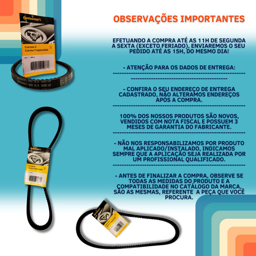 Correia Em V 13 X 1025-continental Avx13x1025 (motor Mbb)
