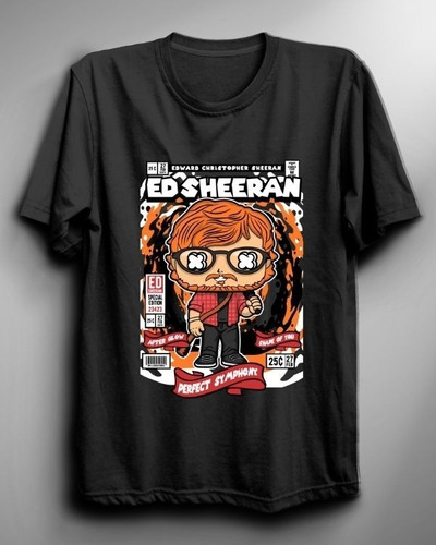 Polera De Ed Sheeran Cartoon