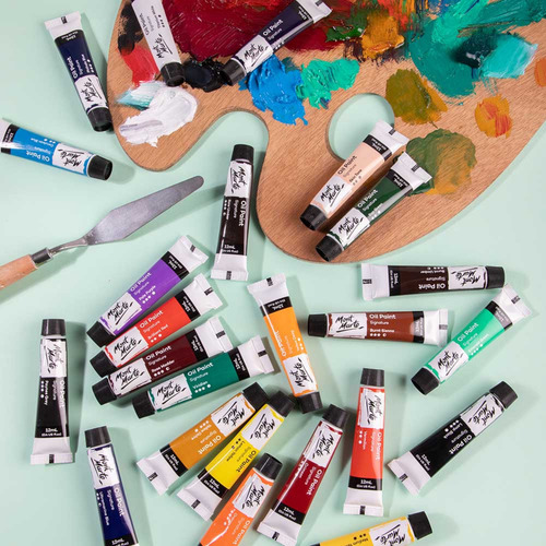 Set De 24 Pinturas Al Óleo Pro En Tubo Mont Marte X 12 Ml