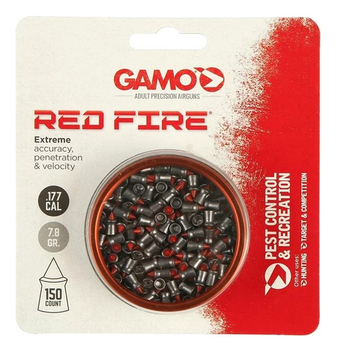 Diabolos Copitas Gamo Red Fire Metal Cal. 4.5 Mm 150 Pza