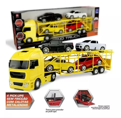 Caminhão de Brinquedo - Diamond Truck Cegonheira - Amarelo - Roma -  superlegalbrinquedos