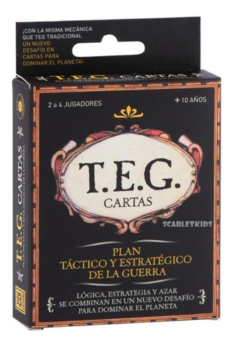 Teg Cartas Juego De Mesa Original Yetem Scarlet Kids