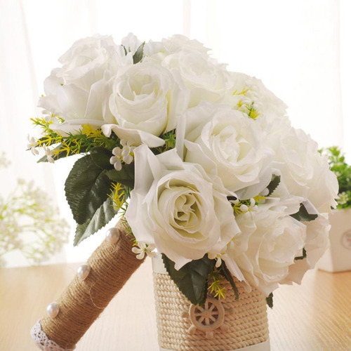 Bouquet De De Para Flores Artificiais De Mão Com Alça Para