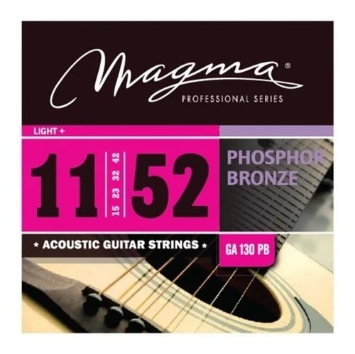 Encordado Guitarra Acústica Magma Phospho Bronz 011 Ga130pb