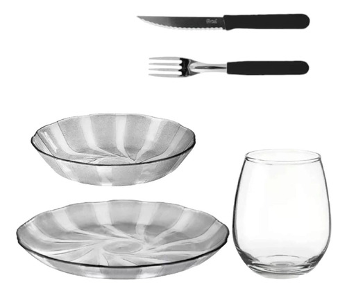 Set Vajilla Rigolleau Galaxia 2 Personas Copon Cubiertos