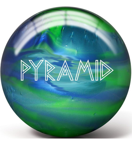 Bola De Boliche Pyramid Path Polyester Azul Cielo Verde Lima