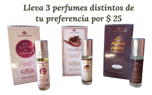 Set De Perfumes Árabes Concentrados En Aceite Al Rehab 