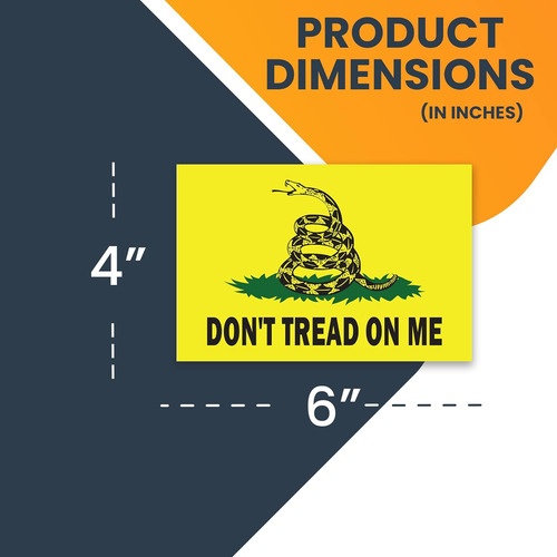 Don't Tread On Me Gadsden Flag - Calcomanía Magnética...